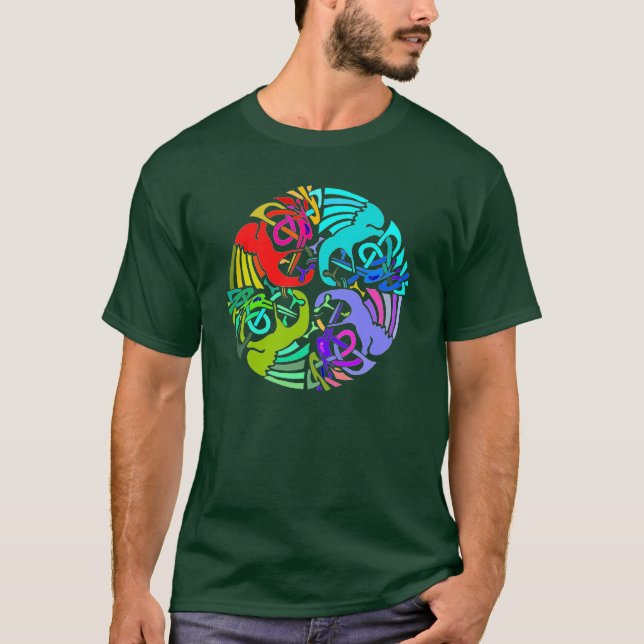 T-shirt celtique de chevaux (Devant)