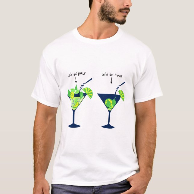 T-shirt celui_parle_ecoute_apero_cocktail_mojito_morito_ap (Devant)