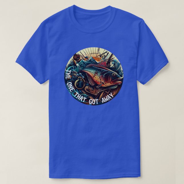T-shirt Celui Qui S'Est Retiré De La Pêche (Design devant)