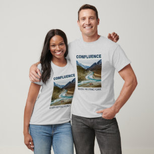 T-shirt cendré du confluent fluvial