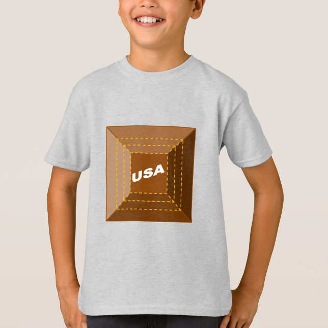 T-shirt cendre Enfants  CHOCOLAT  USA (Devant)