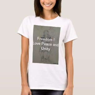 T-shirt Cendre grise : Liberté paisible Unité