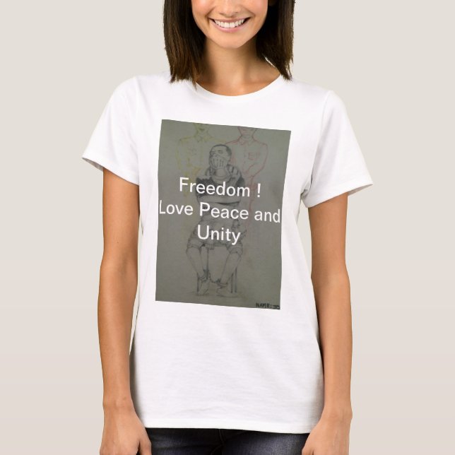 T-shirt Cendre grise : Liberté paisible | Unité (Devant)