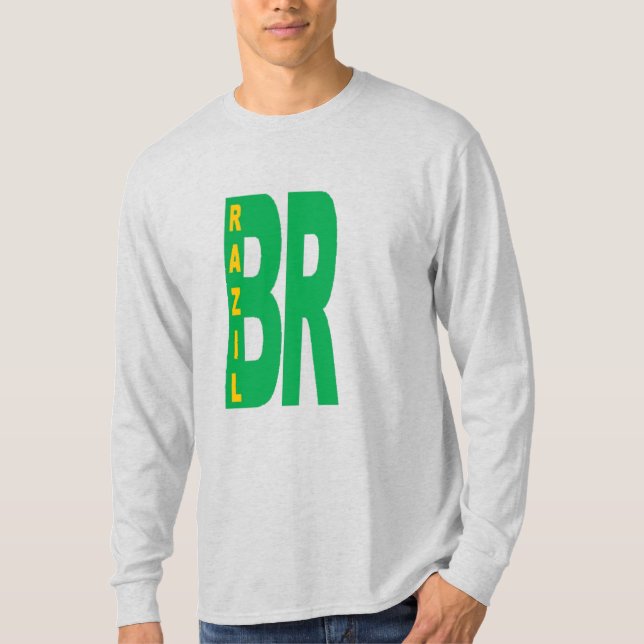 T-shirt cendre homme   BRAZIL (Devant)
