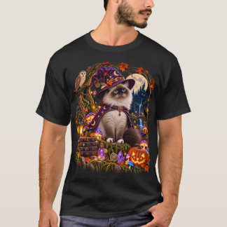 T-shirt Cenizo – Mystic Wizard Cat Halloween