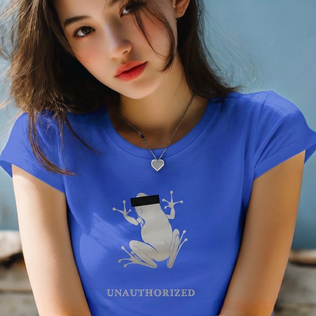 T-shirt Censored Silver Frog Unauthorized Custom Text (Créateur téléchargé)