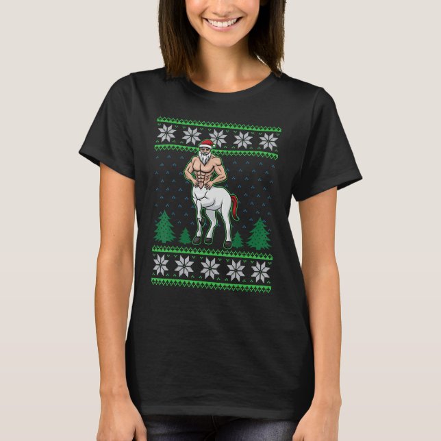 T-shirt Centaur Greek Mythology  Christmas Santa Claus Hor (Devant)