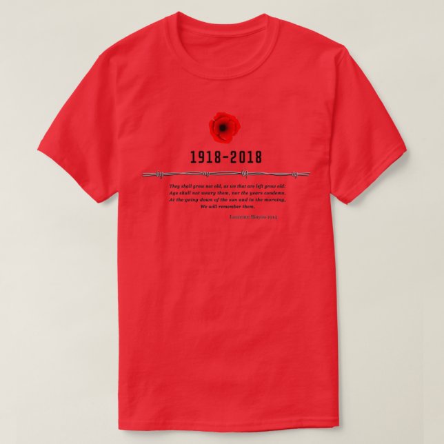 T-shirt Centenaire de la Première Guerre mondiale 3 (Design devant)