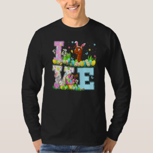 T-shirt Centipede Chasse aux oeufs de Pâques Amour amusant
