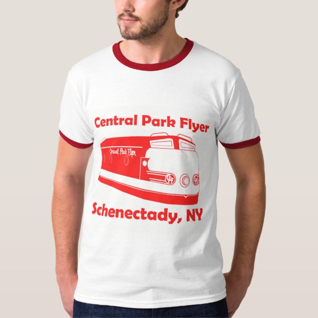 T-shirt Central Park Flyer train depuis Schenectady T-Shir (Devant)