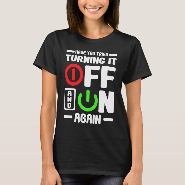 T-shirt Centre d'aide informatique texte service informati (Devant)