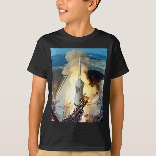 T-shirt Centre Spatial Kennedy de lancement d'alunissage (Devant)