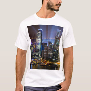 T-shirt Centre-ville de Singapour la nuit