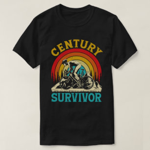 T-shirt Century Survivor 100 Mile Bicycle Road Cycling