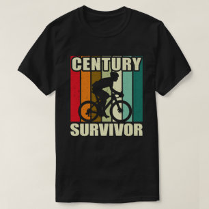 T-shirt Century Survivor 100 Mile Bicycle Road Cycling