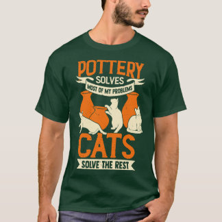 T-shirt Ceramiciste fabricant de poterie Amoureux des chat