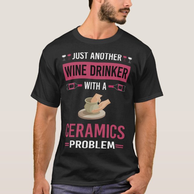 T-shirt Céramique Boisson de Vin (Devant)