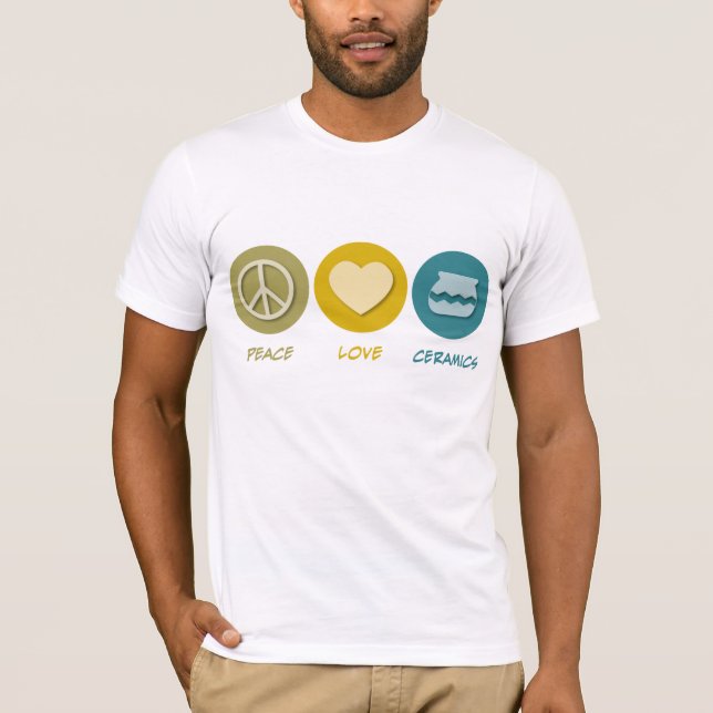 T-shirt Céramique d'amour de paix (Devant)