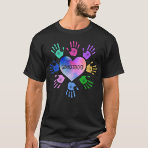 T-shirt Céramique Enseignant Coeur main
