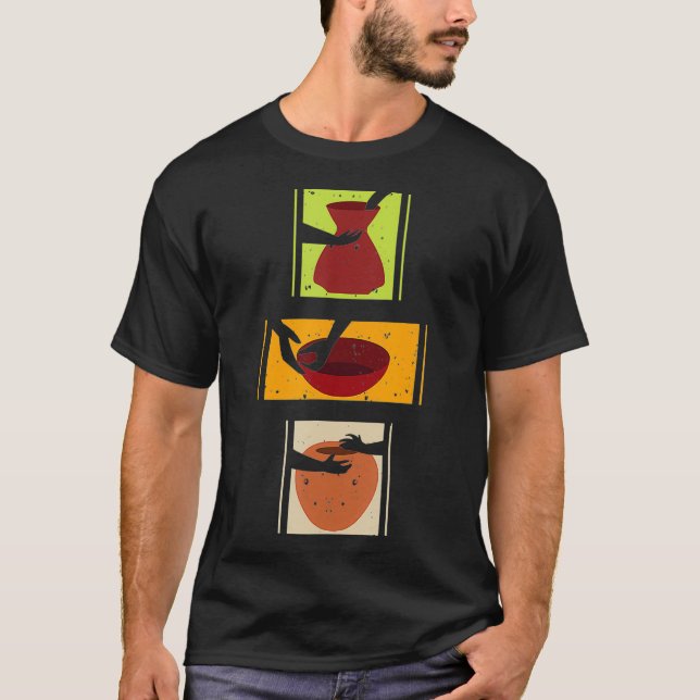 T-shirt Céramique Retro Kiln Pottery Lover I Poterie (Devant)
