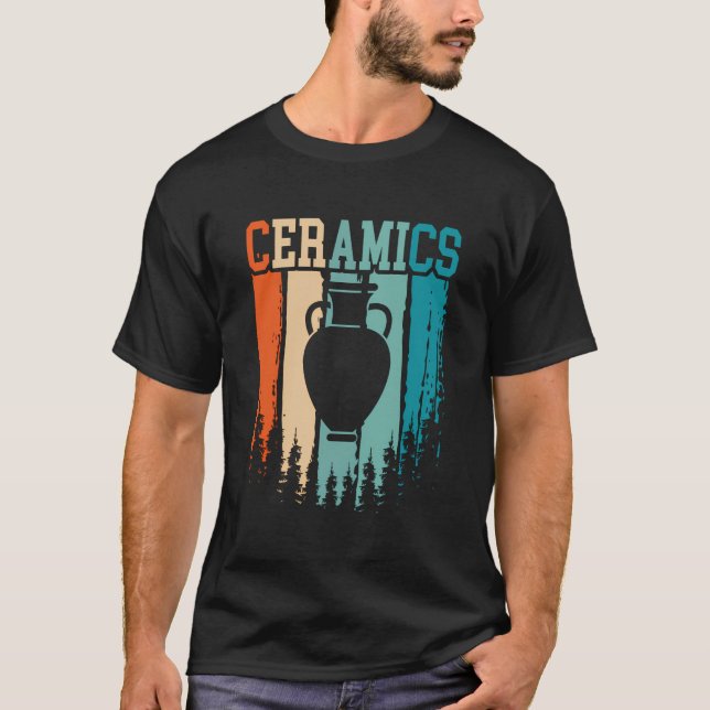T-shirt Céramique Retro Vintage (Devant)