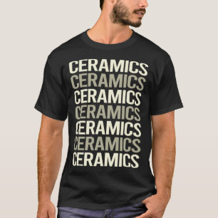 T-shirt Céramiques en texte blanc