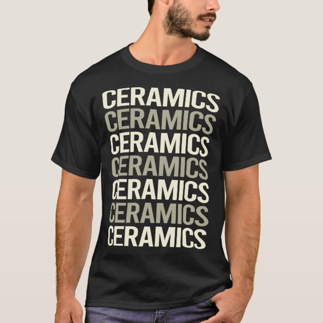 T-shirt Céramiques en texte blanc (Devant)