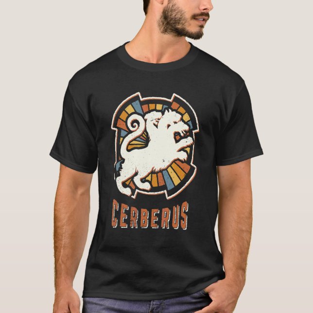 T-shirt Cerberus Amour Rétro Classique Vintage (Devant)