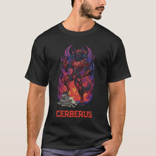T-shirt Cerberus Hell Guardian - Mythology Art (Devant)