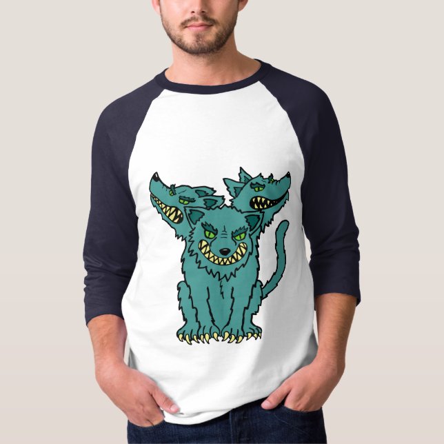 T-shirt Cerberus - le chien d'enfer dirigé par trois (Devant)