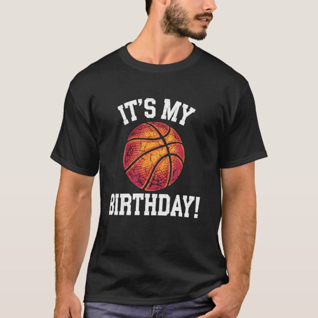 T-shirt Cerceau de Basketball d'Anniversaire  (Devant)