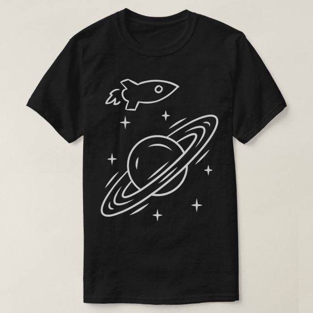 T-shirt Cerceau de Saturne en orbite Graphique Espace G (Design devant)