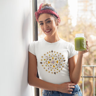 T-shirt Cercle Botanique Fleur D'après l'Œuvre Originale