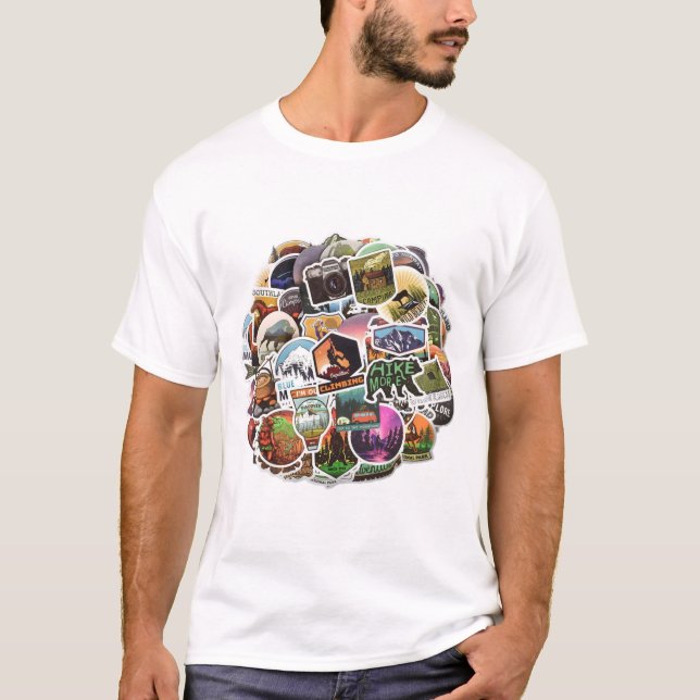 T-shirt Cercle de 50 Stickers Nature & Animal (Devant)