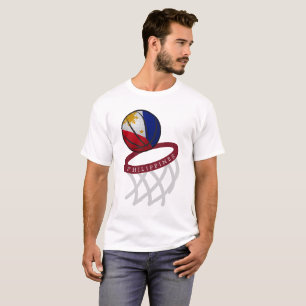 T-shirt Cercle de basket-ball de drapeau de Philippines
