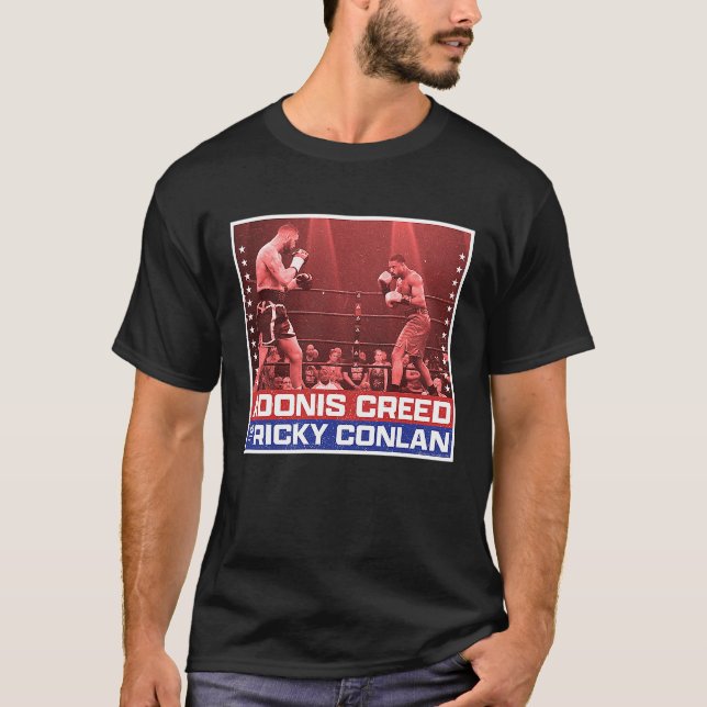 T-shirt Cercle de boxe Creed vs Conlan rouge (Devant)