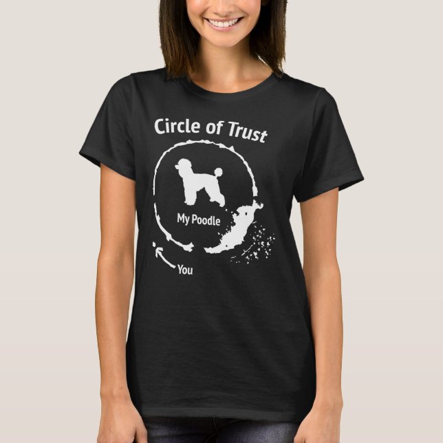 T-shirt Cercle De Confiance Drôle De Poodle (Devant)