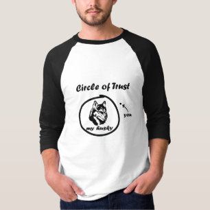 T-shirt Cercle De Confiance Mon Huskie Vous Dit Drôle