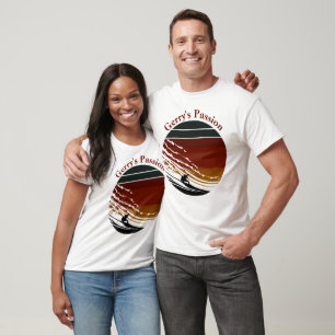 T-shirt Cercle de coucher de soleil rétro. Passion pour le