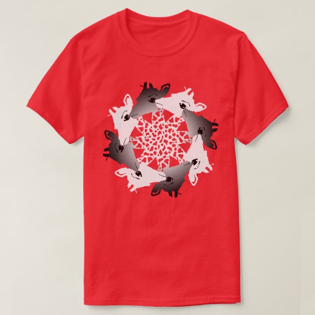 T-shirt cercle de girafes (Design devant)