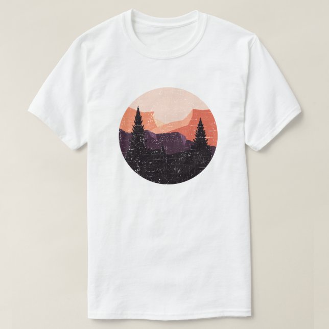 T-shirt Cercle de l'arbre de la forêt florale Arbre aimant (Design devant)