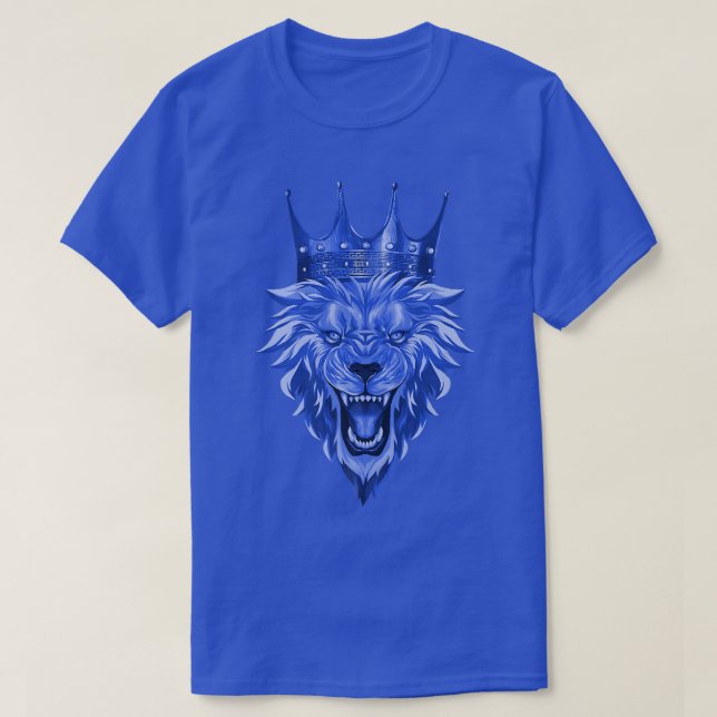 T-shirt Cercle de Lion Head Crown Workout Beast King Motiv (Design devant)