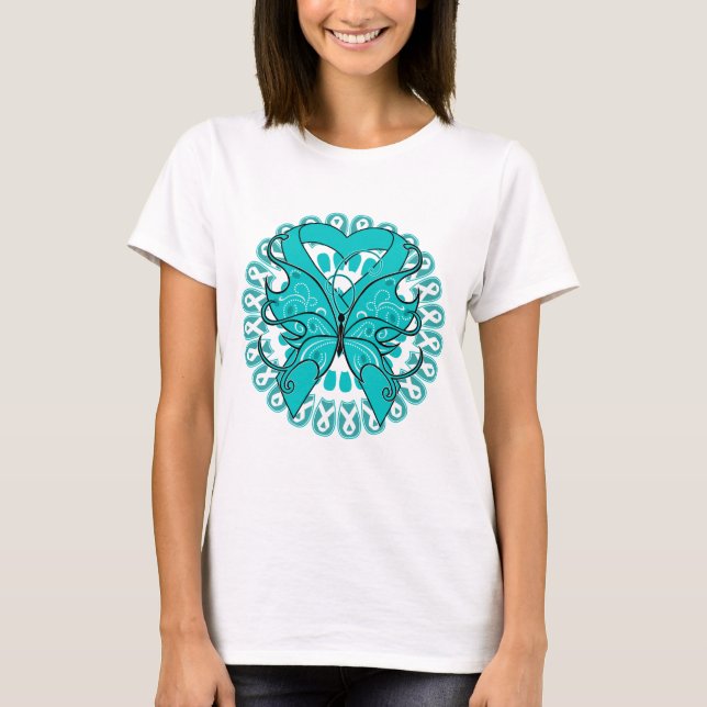 T-shirt Cercle de papillon de sclérodermie des rubans (Devant)