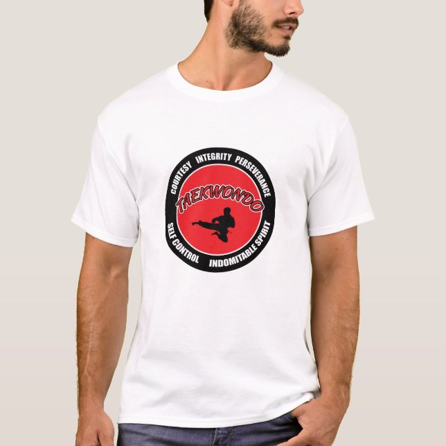 T-shirt Cercle de principes du Taekwondo (Devant)