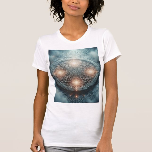 T-shirt Cercle de Sort Céleste – Alchimie Lumineuse (Devant)