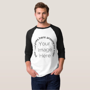 T-shirt cercle d'édition personnalisé et texte PHOTO