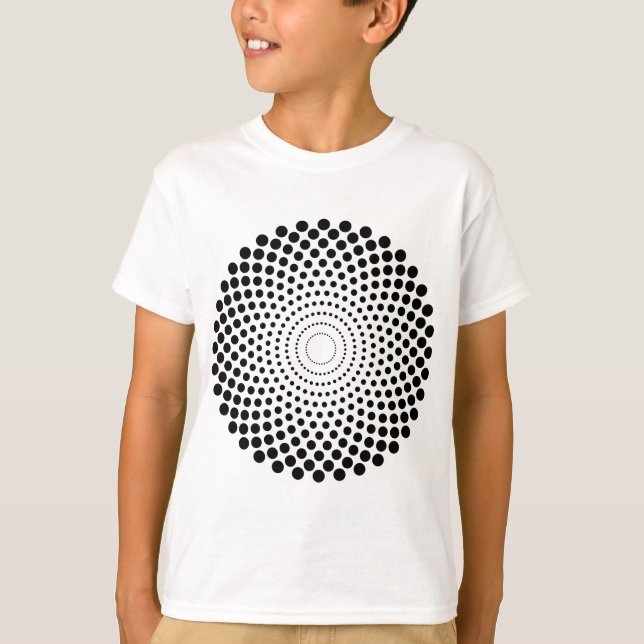 T-shirt Cercle demi-ton 02 - Noir (Devant)