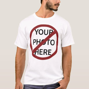 T-shirt Cercle d'interdiction rouge personnalisable Aucun