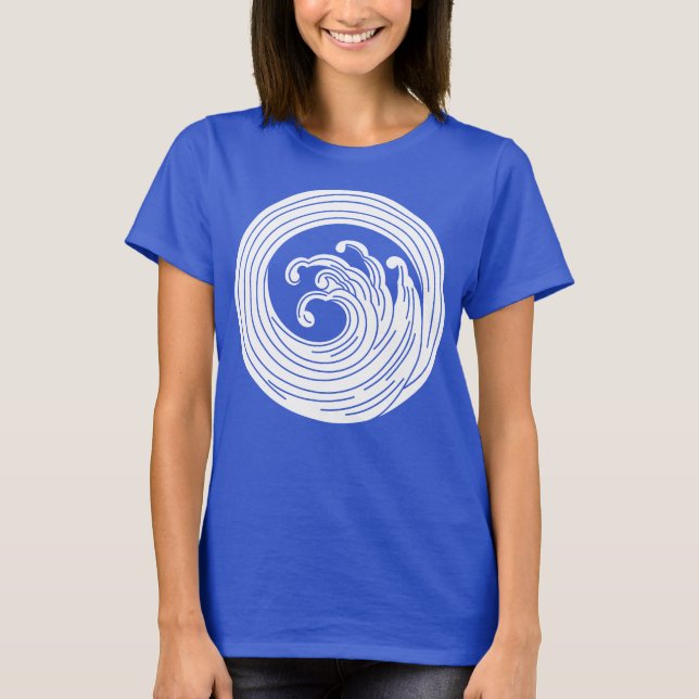 T-shirt Cercle d'onde en forme de tourbillon (Devant)