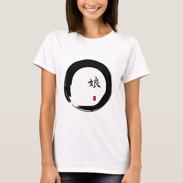 T-shirt Cercle Enso avec symbole pour fille (Devant)